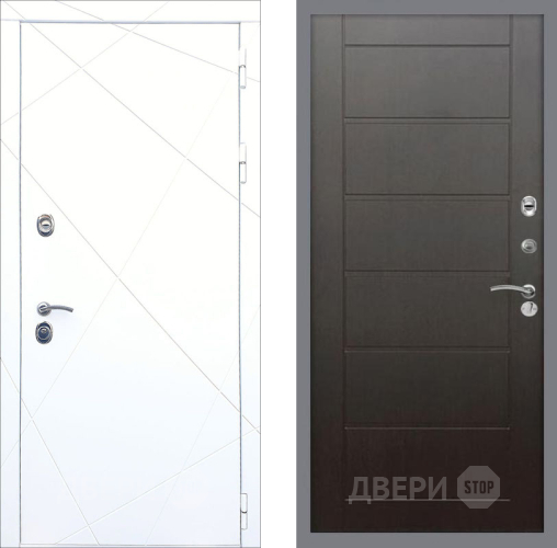 Входная металлическая Дверь Рекс (REX) 13 Силк Сноу Сити Венге в Дмитрове