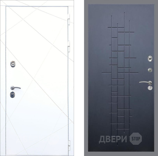 Входная металлическая Дверь Рекс (REX) 13 Силк Сноу FL-289 Ясень черный в Дмитрове