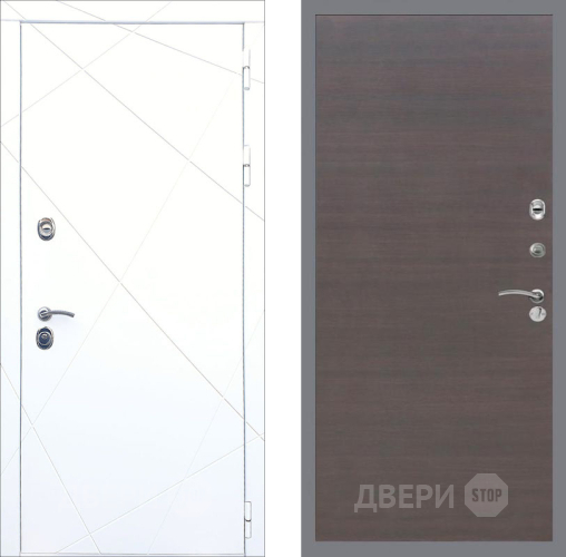 Входная металлическая Дверь Рекс (REX) 13 Силк Сноу GL венге поперечный в Дмитрове