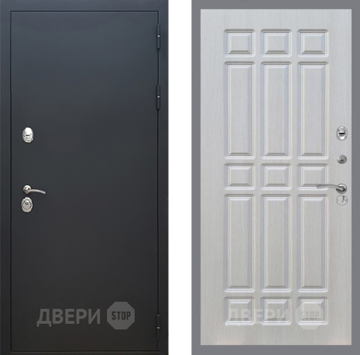 Входная металлическая Дверь Рекс (REX) 5 Черный Муар FL-33 Лиственница беж в Дмитрове