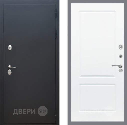 Входная металлическая Дверь Рекс (REX) 5 Черный Муар FL-117 Силк Сноу в Дмитрове