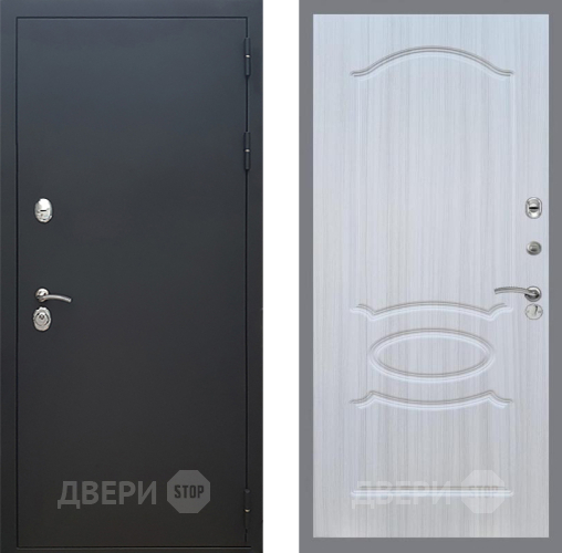 Входная металлическая Дверь Рекс (REX) 5 Черный Муар FL-128 Сандал белый в Дмитрове