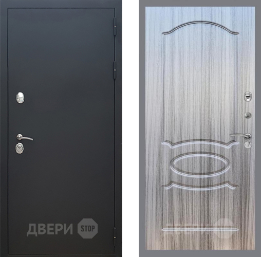 Входная металлическая Дверь Рекс (REX) 5 Черный Муар FL-128 Сандал грей в Дмитрове