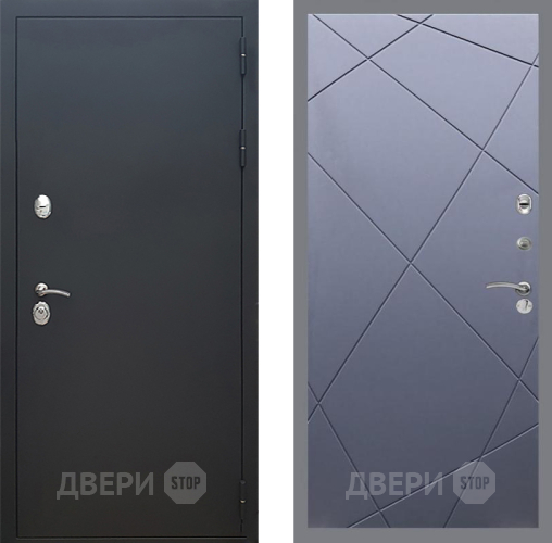 Входная металлическая Дверь Рекс (REX) 5 Черный Муар FL-291 Силк титан в Дмитрове