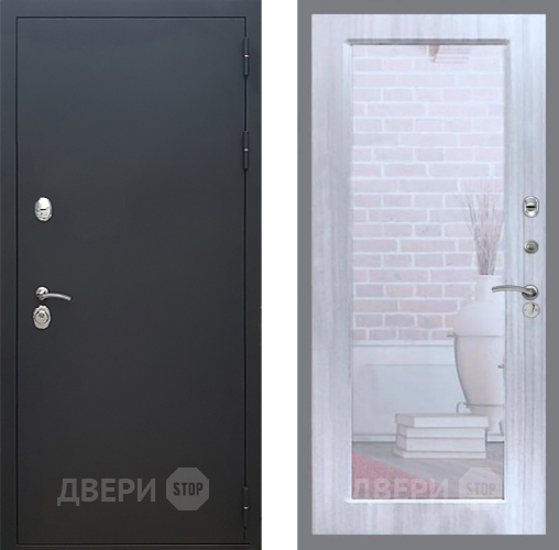 Дверь Рекс (REX) 5 Черный Муар Зеркало Пастораль Сандал белый в Дмитрове