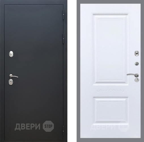 Входная металлическая Дверь Рекс (REX) 5 Черный Муар Смальта Силк Сноу в Дмитрове