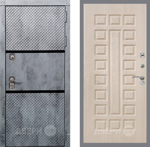 Входная металлическая Дверь Рекс (REX) 15 Бетон Темный FL-183 Беленый дуб в Дмитрове