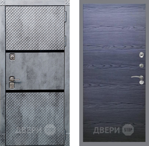 Дверь Рекс (REX) 15 Бетон Темный GL Дуб тангенальный черный в Дмитрове