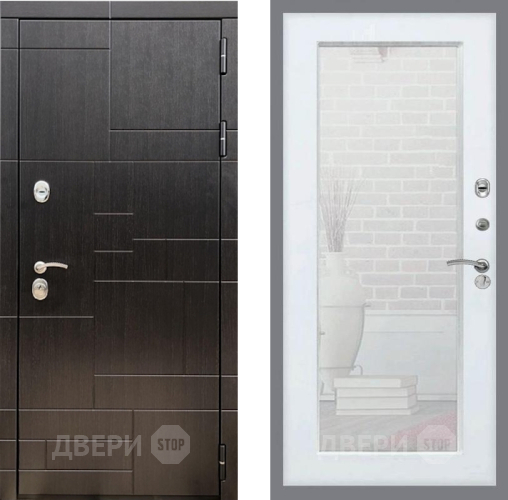 Входная металлическая Дверь Рекс (REX) 20 Зеркало Пастораль Белый ясень в Дмитрове