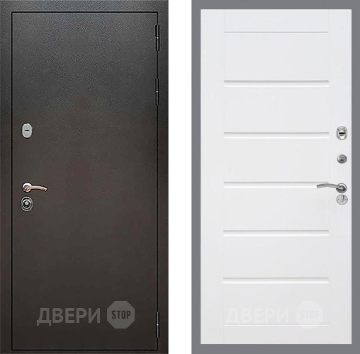 Входная металлическая Дверь Рекс (REX) 5 Серебро Антик Сити Белый ясень в Дмитрове