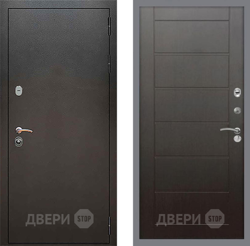Входная металлическая Дверь Рекс (REX) 5 Серебро Антик Сити Венге в Дмитрове