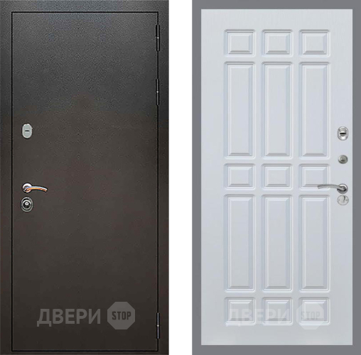 Дверь Рекс (REX) 5 Серебро Антик FL-33 Белый ясень в Дмитрове
