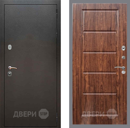 Входная металлическая Дверь Рекс (REX) 5 Серебро Антик FL-39 орех тисненый в Дмитрове