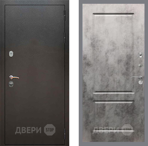 Дверь Рекс (REX) 5 Серебро Антик FL-117 Бетон темный в Дмитрове