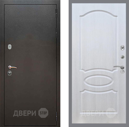 Входная металлическая Дверь Рекс (REX) 5 Серебро Антик FL-128 Лиственница беж в Дмитрове