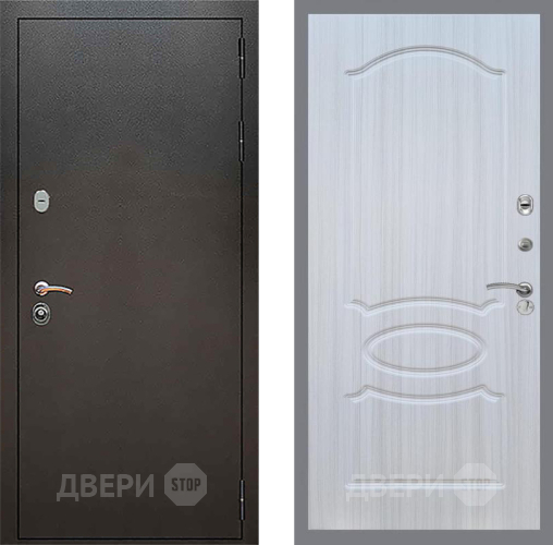 Входная металлическая Дверь Рекс (REX) 5 Серебро Антик FL-128 Сандал белый в Дмитрове