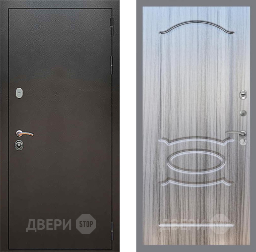 Входная металлическая Дверь Рекс (REX) 5 Серебро Антик FL-128 Сандал грей в Дмитрове