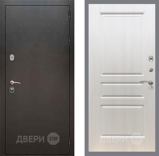 Входная металлическая Дверь Рекс (REX) 5 Серебро Антик FL-243 Лиственница беж в Дмитрове