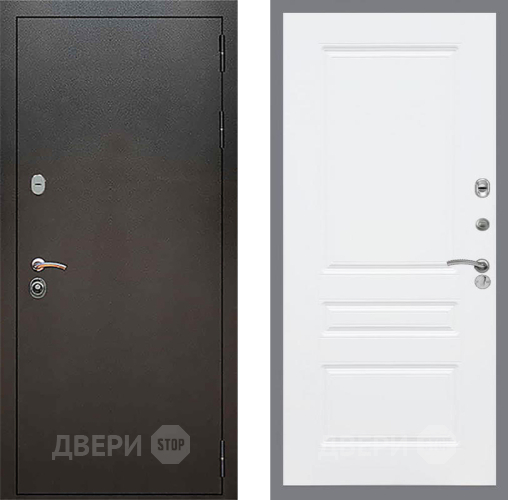 Входная металлическая Дверь Рекс (REX) 5 Серебро Антик FL-243 Силк Сноу в Дмитрове
