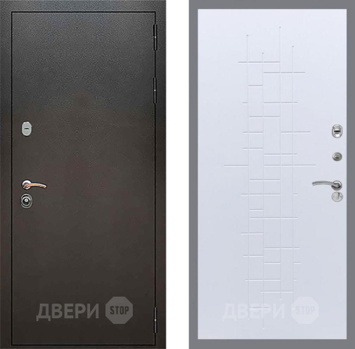 Дверь Рекс (REX) 5 Серебро Антик FL-289 Белый ясень в Дмитрове