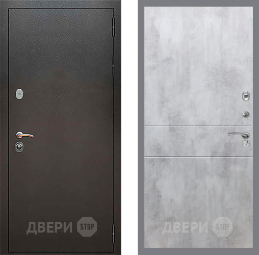Дверь Рекс (REX) 5 Серебро Антик FL-290 Бетон светлый в Дмитрове