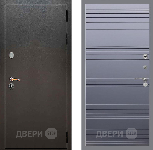 Входная металлическая Дверь Рекс (REX) 5 Серебро Антик Line Силк титан в Дмитрове