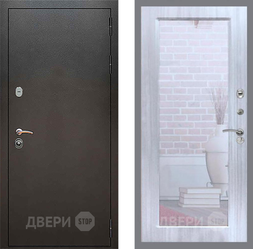 Дверь Рекс (REX) 5 Серебро Антик Зеркало Пастораль Сандал белый в Дмитрове