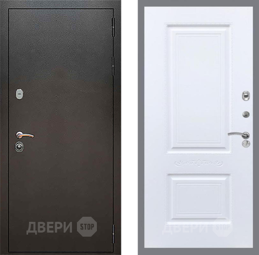 Входная металлическая Дверь Рекс (REX) 5 Серебро Антик Смальта Силк Сноу в Дмитрове