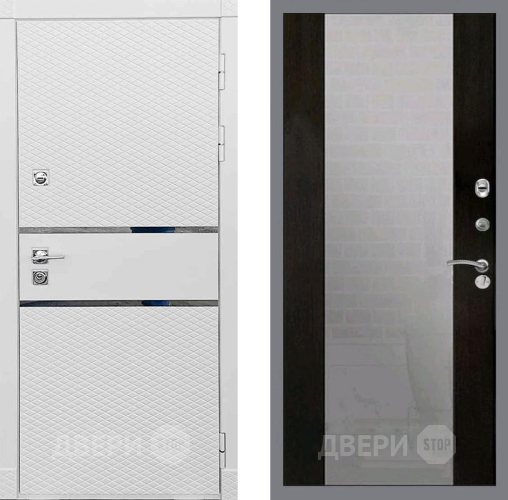 Входная металлическая Дверь Рекс (REX) 15 Силк Сноу СБ-16 Зеркало Венге в Дмитрове