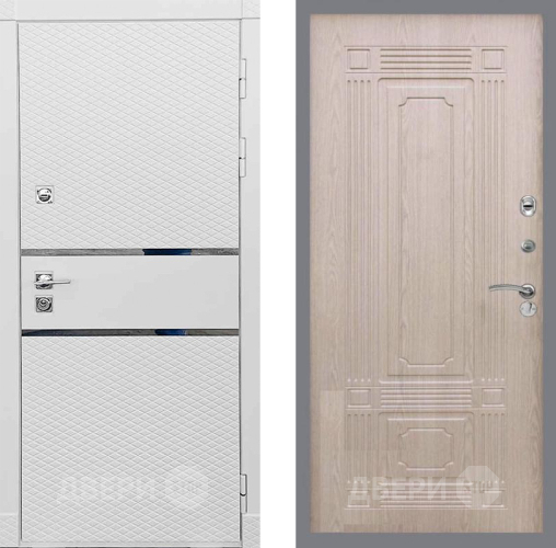 Входная металлическая Дверь Рекс (REX) 15 Силк Сноу FL-2 Беленый дуб в Дмитрове