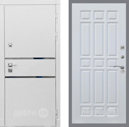 Входная металлическая Дверь Рекс (REX) 15 Силк Сноу FL-33 Белый ясень в Дмитрове