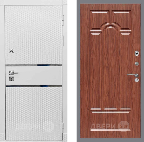 Входная металлическая Дверь Рекс (REX) 15 Силк Сноу FL-58 орех тисненый в Дмитрове