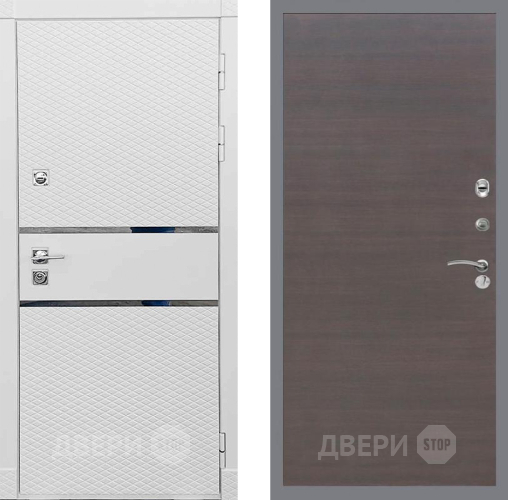 Входная металлическая Дверь Рекс (REX) 15 Силк Сноу GL венге поперечный в Дмитрове