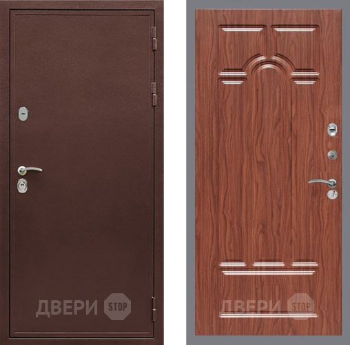 Входная металлическая Дверь Рекс (REX) 5А FL-58 орех тисненый в Дмитрове