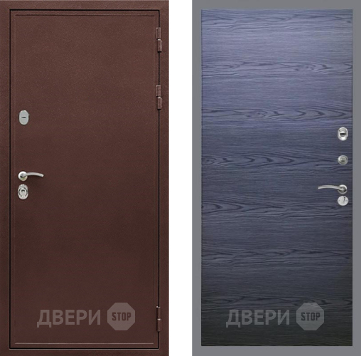 Входная металлическая Дверь Рекс (REX) 5А GL Дуб тангенальный черный в Дмитрове