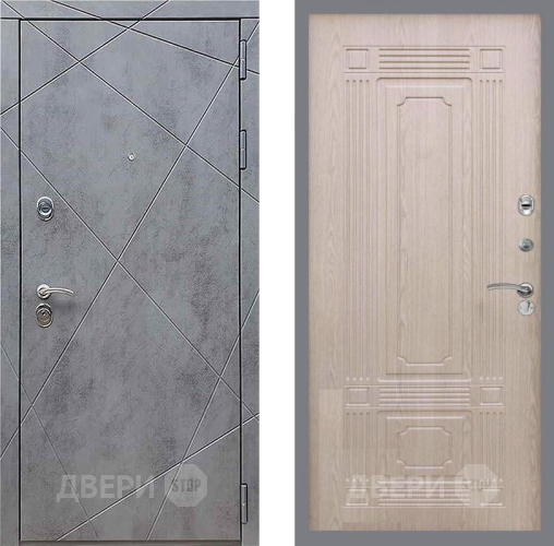 Дверь Рекс (REX) 13 Бетон Темный FL-2 Беленый дуб в Дмитрове