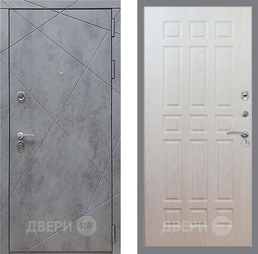 Дверь Рекс (REX) 13 Бетон Темный FL-33 Беленый дуб в Дмитрове
