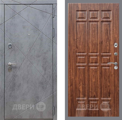 Дверь Рекс (REX) 13 Бетон Темный FL-33 орех тисненый в Дмитрове