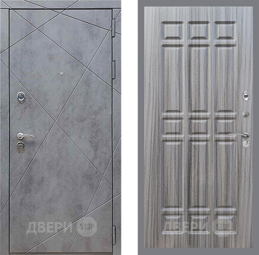 Входная металлическая Дверь Рекс (REX) 13 Бетон Темный FL-33 Сандал грей в Дмитрове
