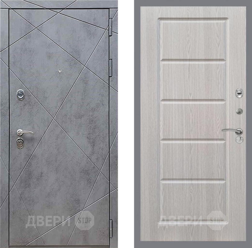 Дверь Рекс (REX) 13 Бетон Темный FL-39 Беленый дуб в Дмитрове