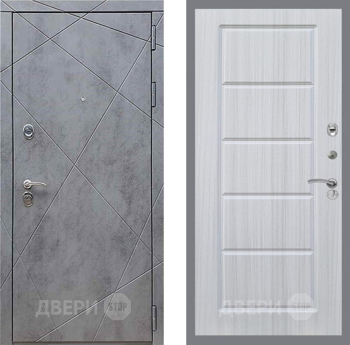 Дверь Рекс (REX) 13 Бетон Темный FL-39 Сандал белый в Дмитрове