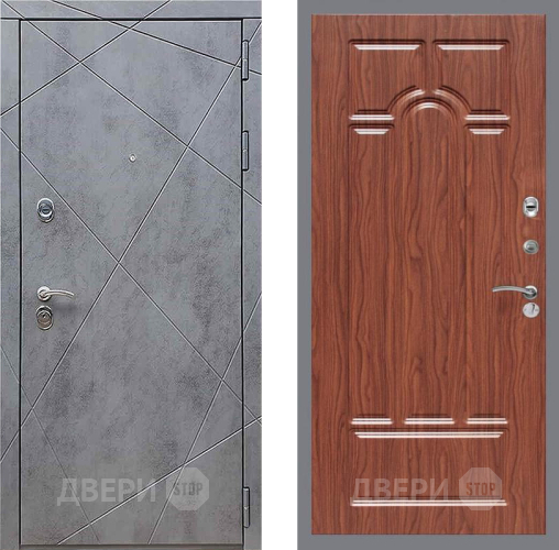 Входная металлическая Дверь Рекс (REX) 13 Бетон Темный FL-58 орех тисненый в Дмитрове