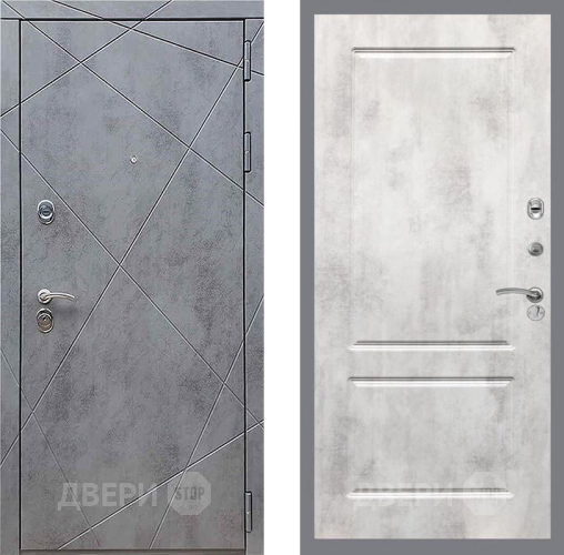 Дверь Рекс (REX) 13 Бетон Темный FL-117 Бетон светлый в Дмитрове