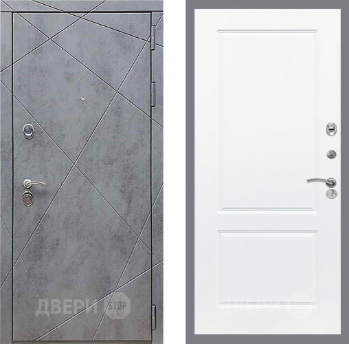 Входная металлическая Дверь Рекс (REX) 13 Бетон Темный FL-117 Силк Сноу в Дмитрове