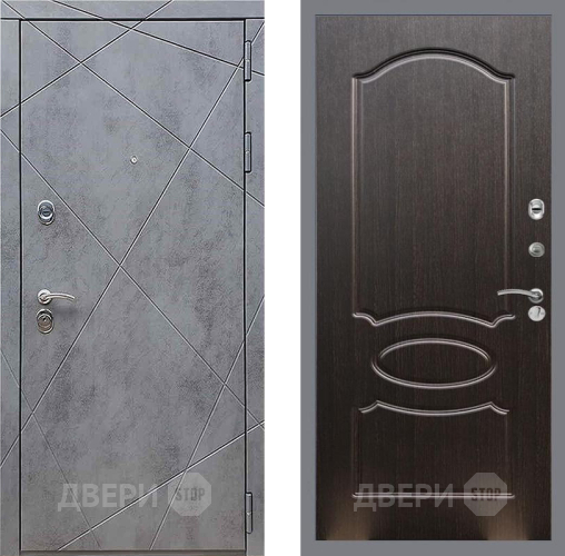 Дверь Рекс (REX) 13 Бетон Темный FL-128 Венге светлый в Дмитрове