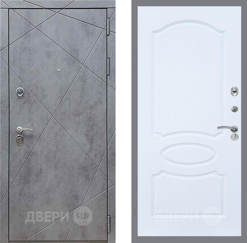 Входная металлическая Дверь Рекс (REX) 13 Бетон Темный FL-128 Силк Сноу в Дмитрове