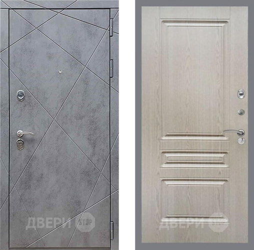 Входная металлическая Дверь Рекс (REX) 13 Бетон Темный FL-243 Беленый дуб в Дмитрове
