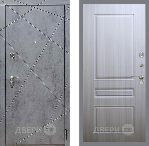 Входная металлическая Дверь Рекс (REX) 13 Бетон Темный FL-243 Сандал белый в Дмитрове