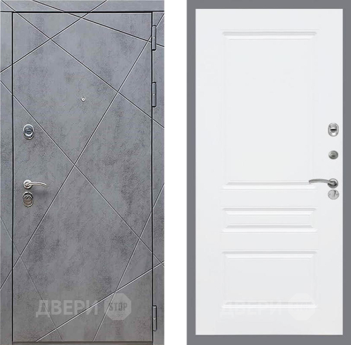 Входная металлическая Дверь Рекс (REX) 13 Бетон Темный FL-243 Силк Сноу в Дмитрове
