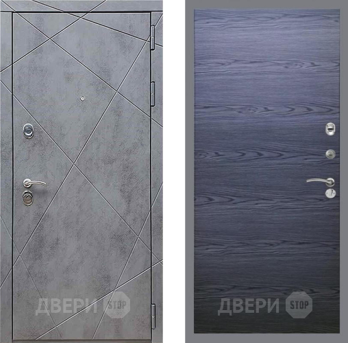Дверь Рекс (REX) 13 Бетон Темный GL Дуб тангенальный черный в Дмитрове